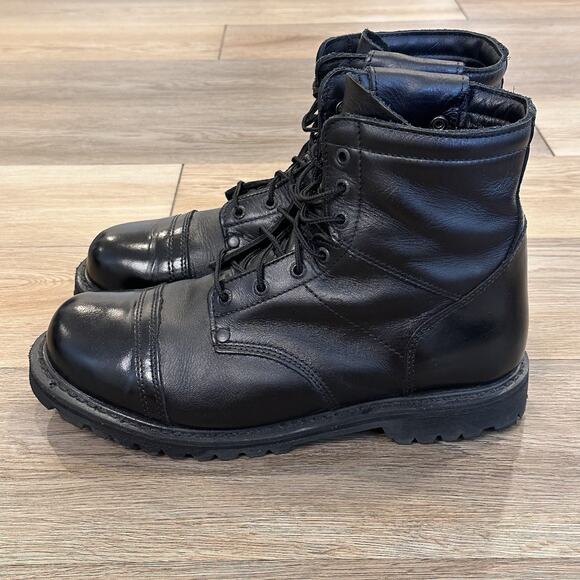 Rocky 2091 Side Zipper Jump Boots 7” Black Leather Men’s 13W EUC Paratrooper